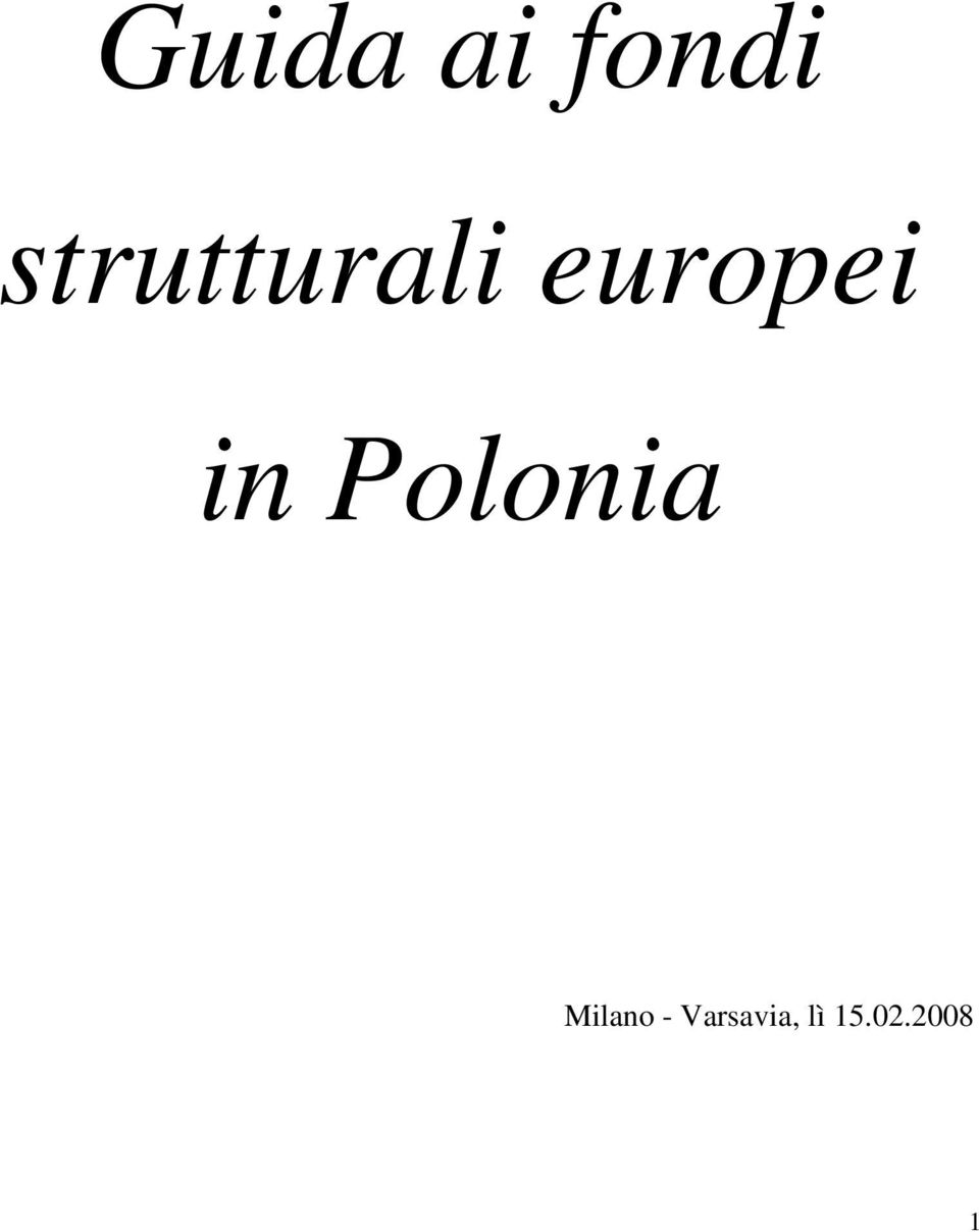 in Polonia Milano -