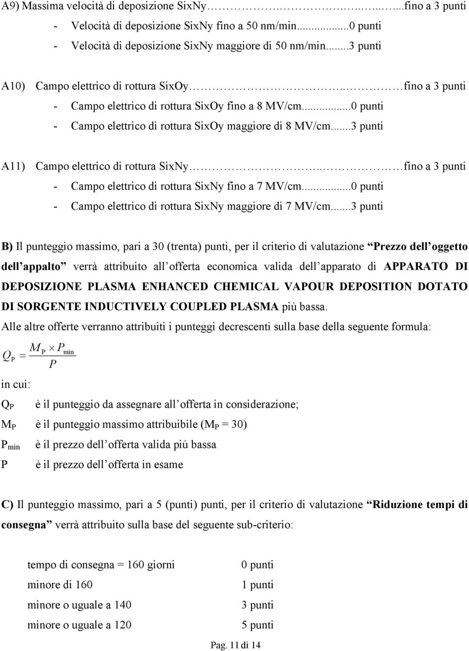 ..3 punti A11) Campo elettrico di rottura SixNy.. fino a 3 punti - Campo elettrico di rottura SixNy fino a 7 MV/cm...0 punti - Campo elettrico di rottura SixNy maggiore di 7 MV/cm.