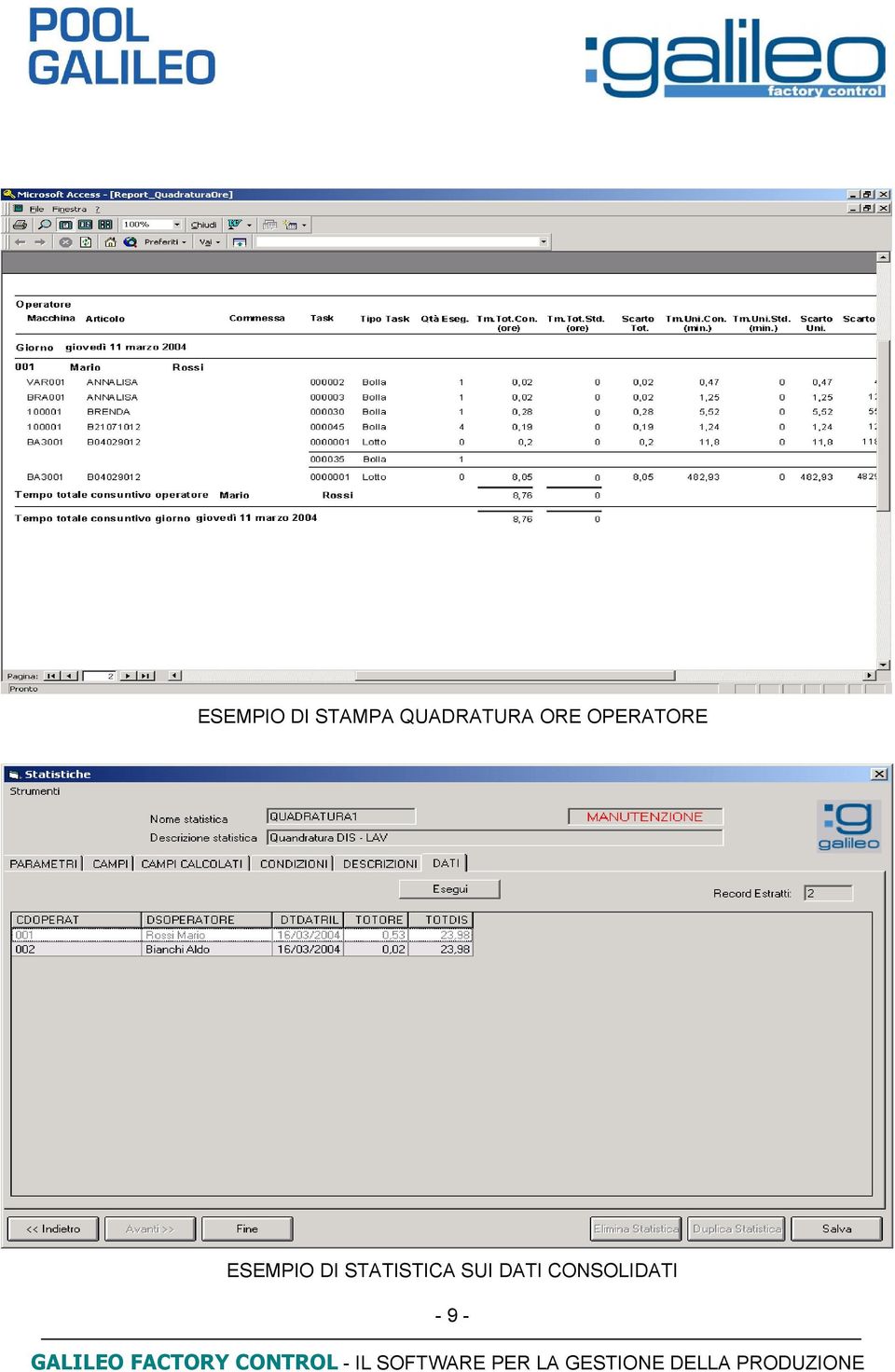 OPERATORE ESEMPIO DI