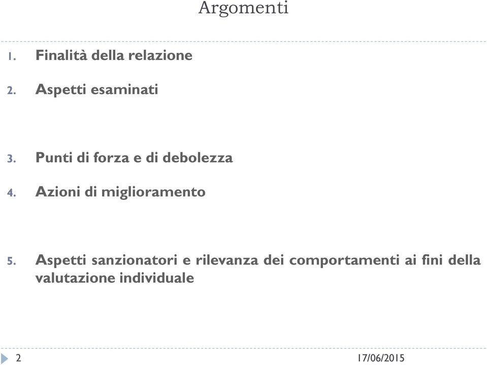 Azioni di miglioramento 5.