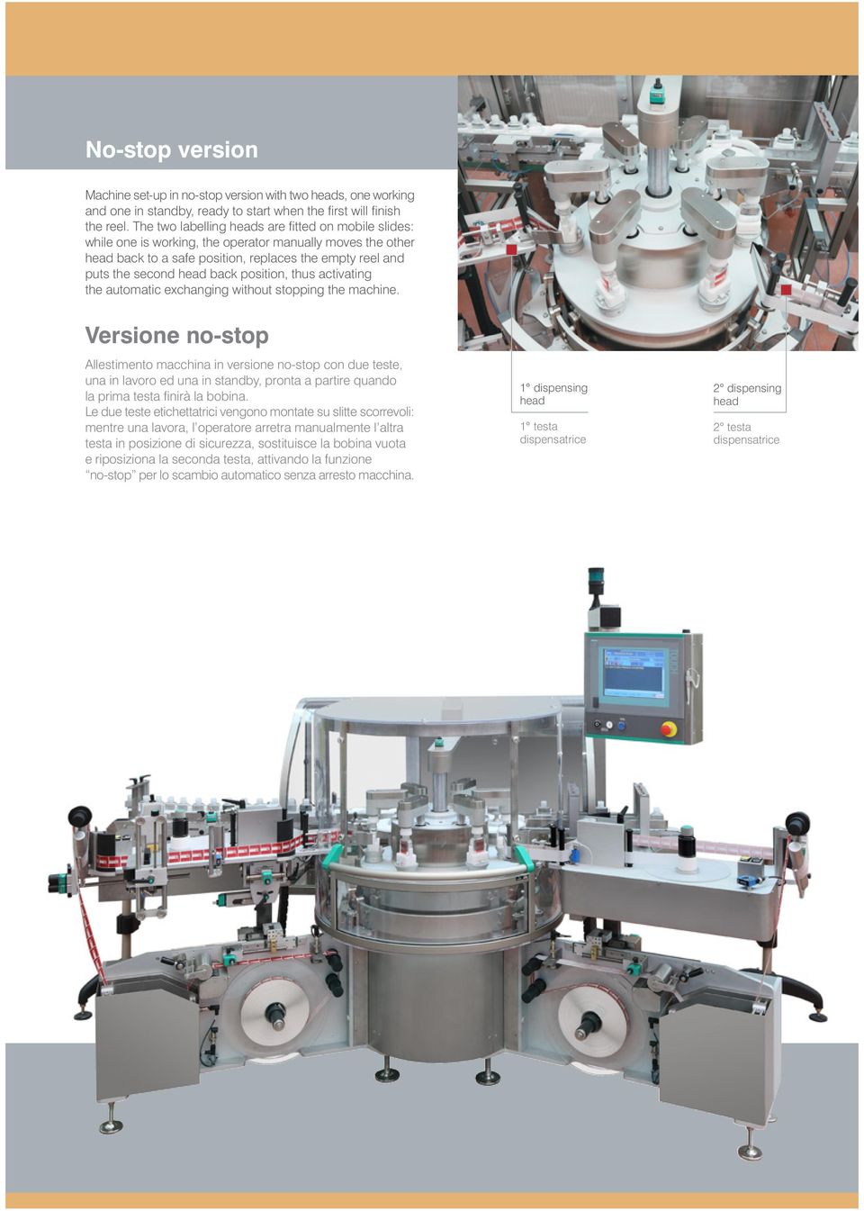 position, thus activating the automatic exchanging without stopping the machine.