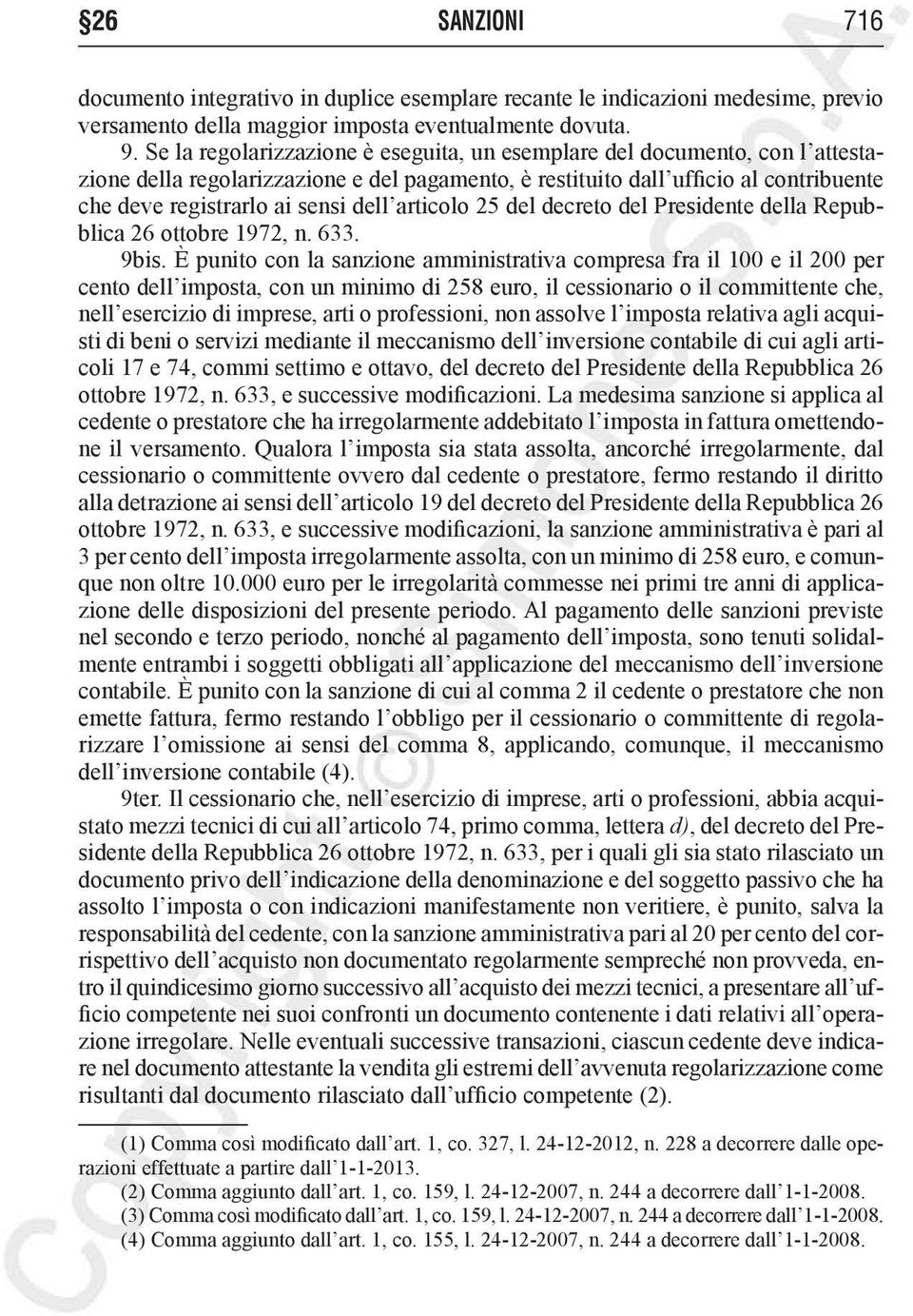 articolo 25 del decreto del Presidente della Repubblica 26 ottobre 1972, n. 633. 9bis.