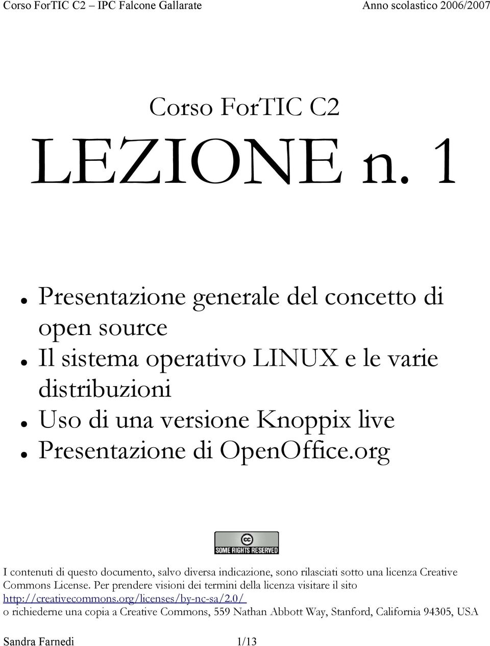 Presentazione di OpenOffice.
