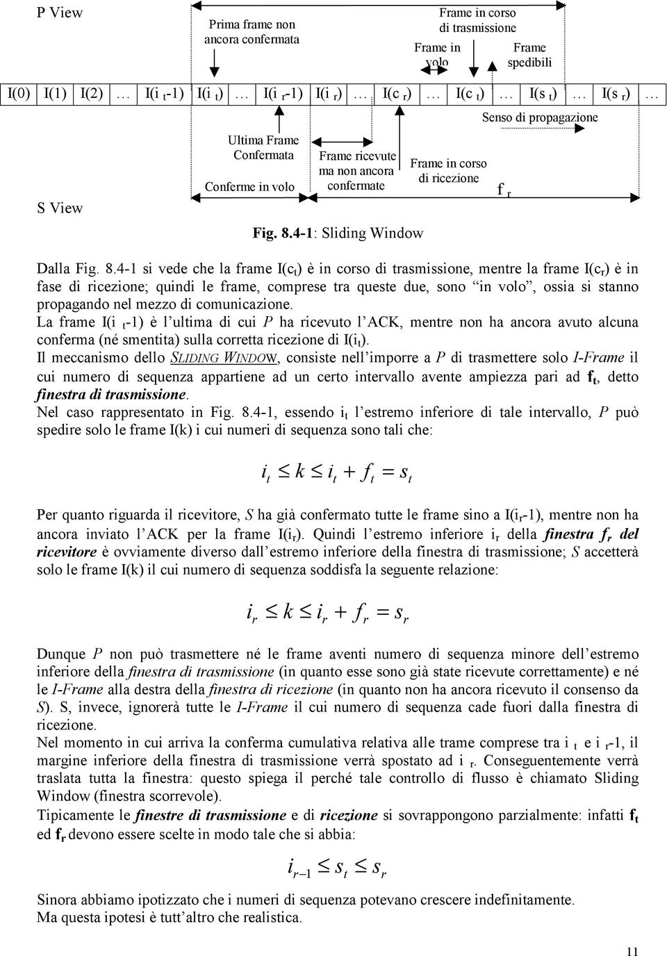 4-: Sldng Wndow Frame n corso d rcezone Senso d roagazone Dalla Fg. 8.