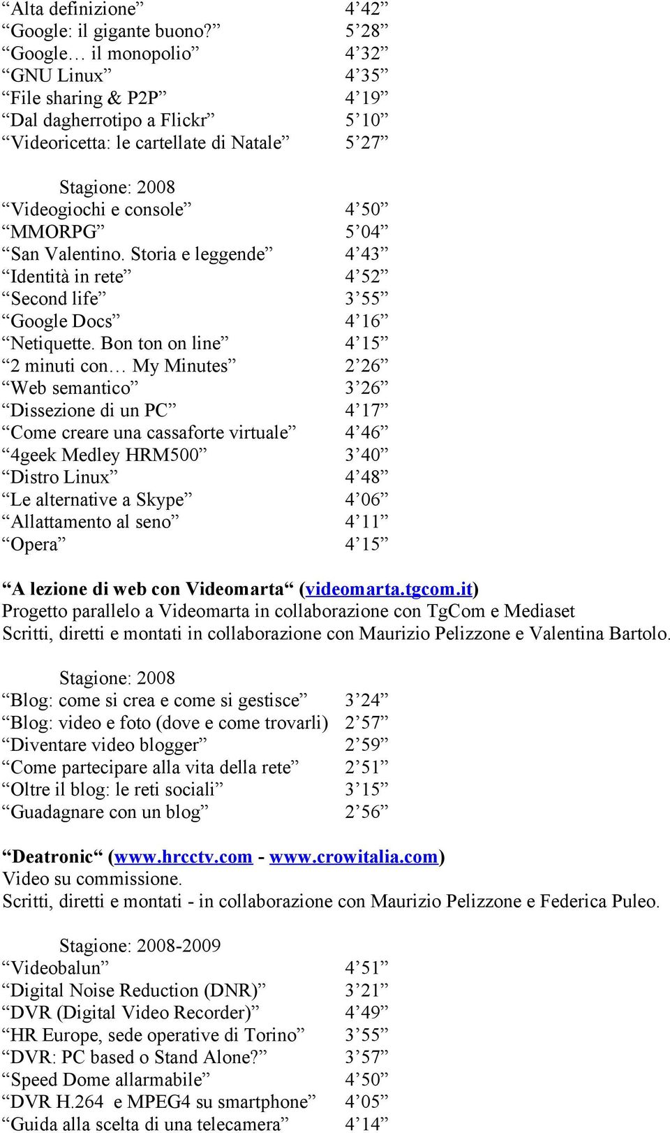 San Valentino. Storia e leggende 4 43 Identità in rete 4 52 Second life 3 55 Google Docs 4 16 Netiquette.