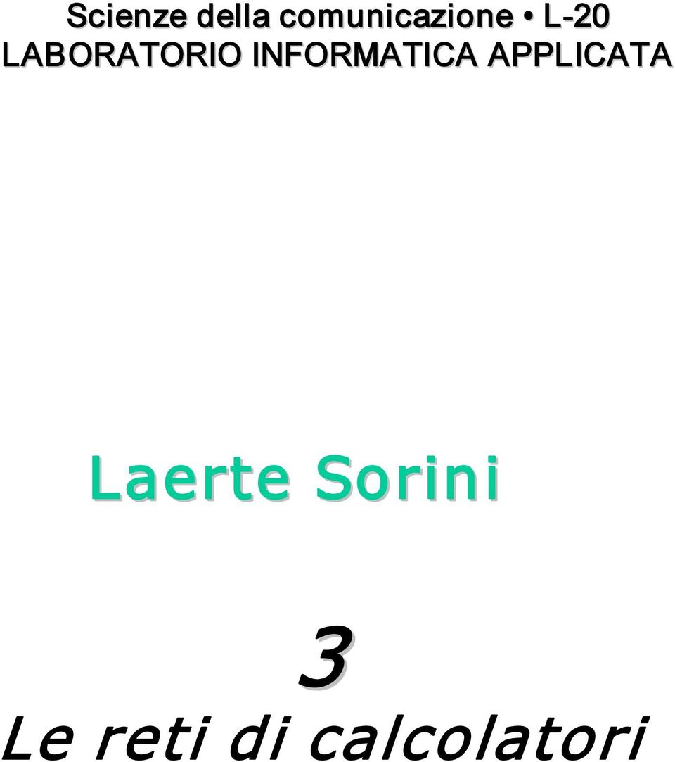 LABORATORIO INFORMATICA