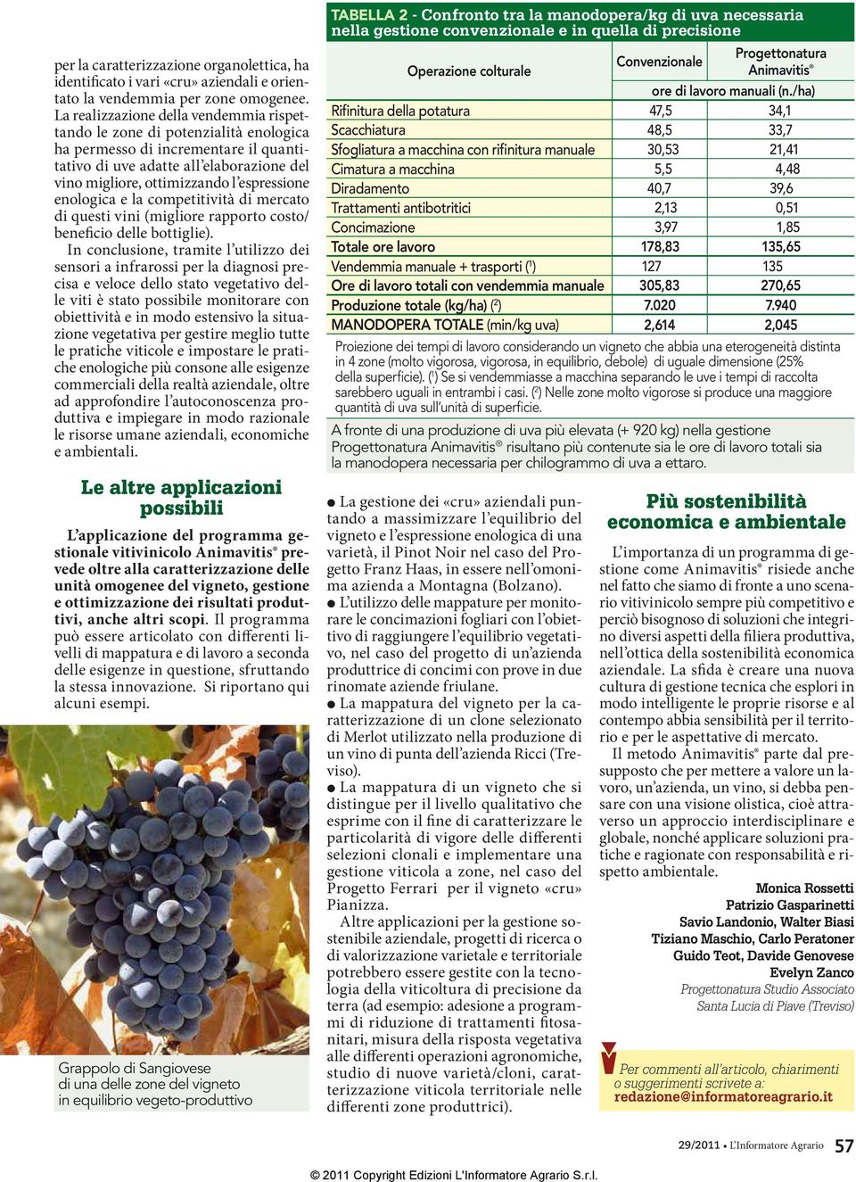 enologica e la competitività di mercato di questi vini (migliore rapporto costo/ beneficio delle bottiglie).