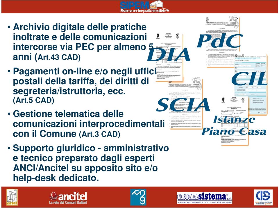 (Art.5 CAD) Gestione telematica delle comunicazioni interprocedimentali con il Comune (Art.