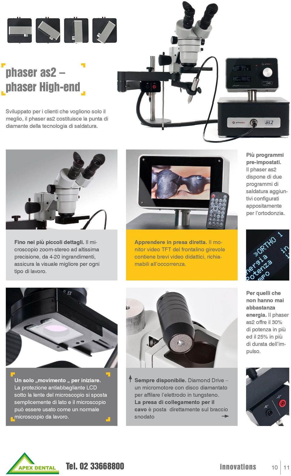 Il microscopio zoom-stereo ad altissima precisione, da 4-20 ingrandimenti, assicura la visuale migliore per ogni tipo di lavoro. Apprendere in presa diretta.