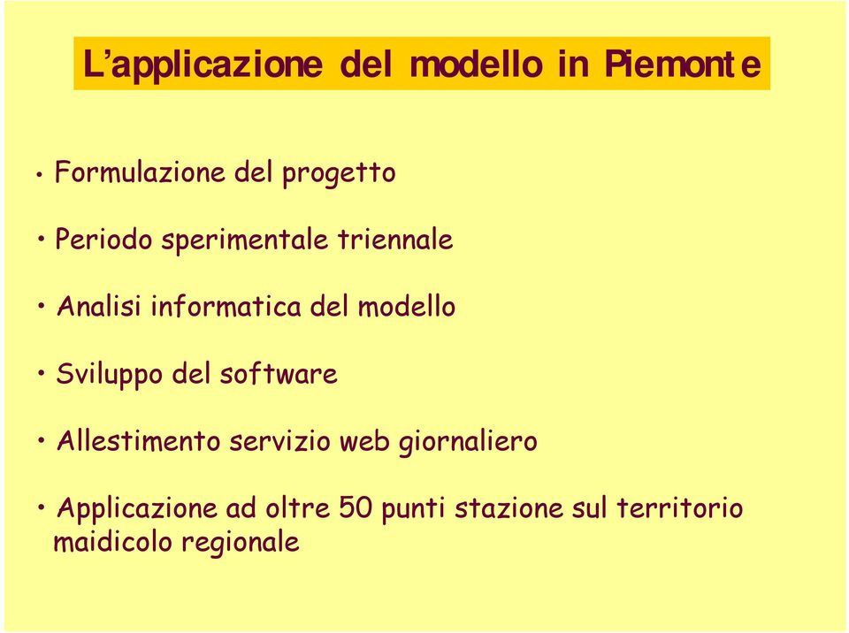 Sviluppo del software Allestimento servizio web giornaliero