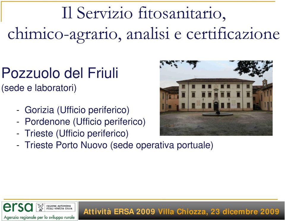 Gorizia (Ufficio periferico) - Pordenone (Ufficio periferico)