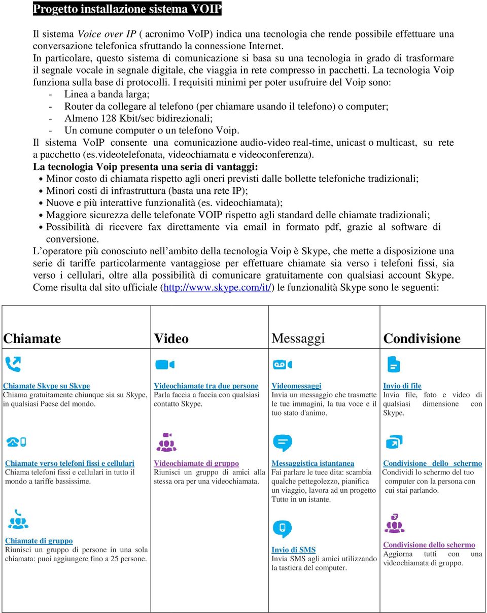 La tecnologia Voip funziona sulla base di protocolli.