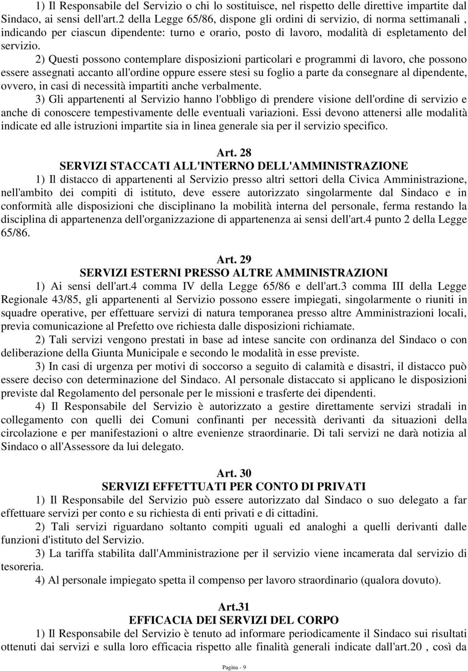 2) Questi possono contemplare disposizioni particolari e programmi di lavoro, che possono essere assegnati accanto all'ordine oppure essere stesi su foglio a parte da consegnare al dipendente,