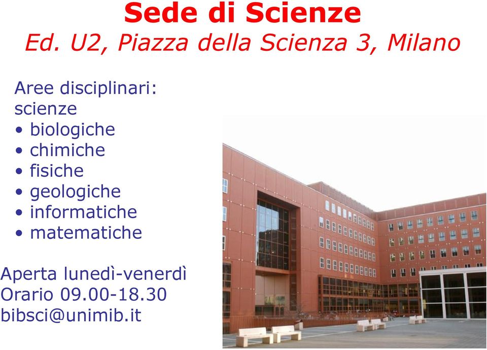 disciplinari: scienze biologiche chimiche fisiche