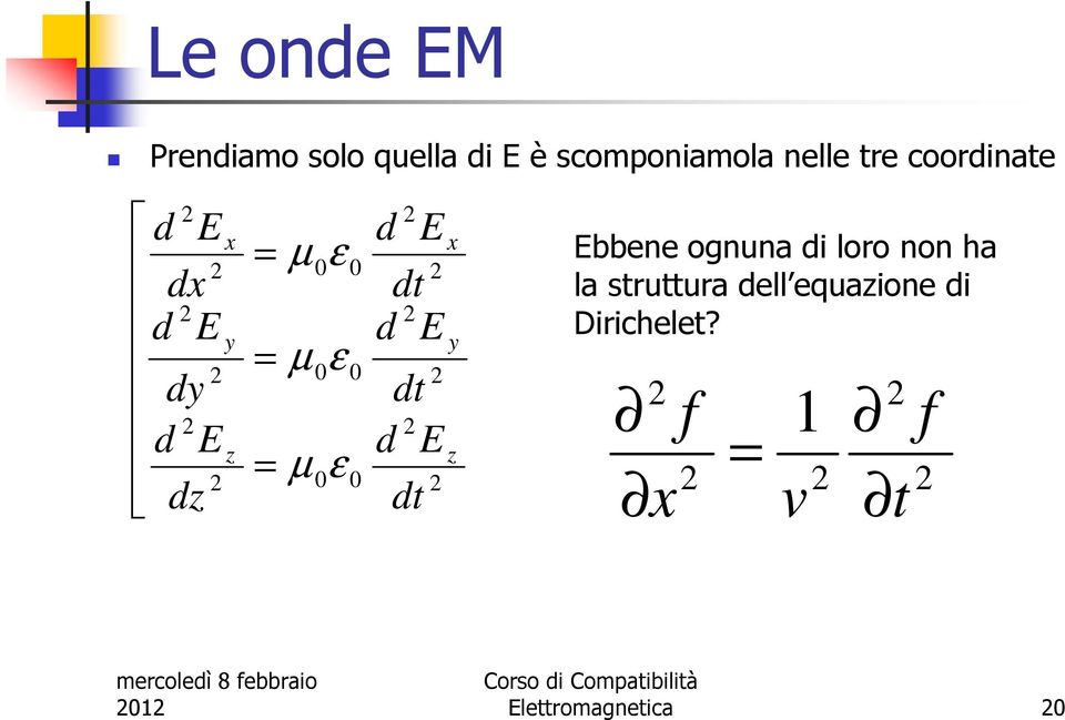 equazione di Diichelet?