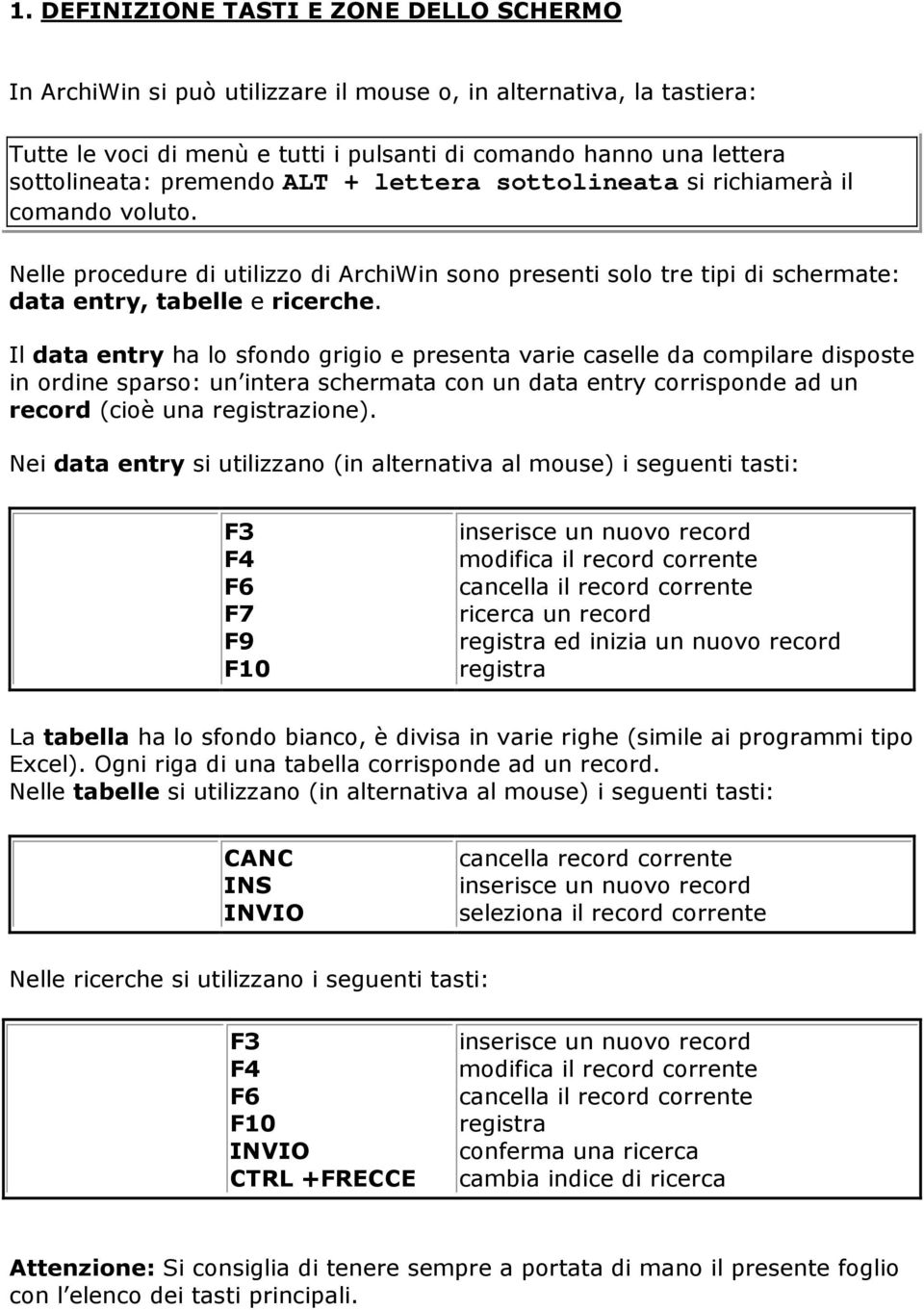 Il data entry ha lo sfondo grigio e presenta varie caselle da compilare disposte in ordine sparso: un intera schermata con un data entry corrisponde ad un record (cioè una registrazione).