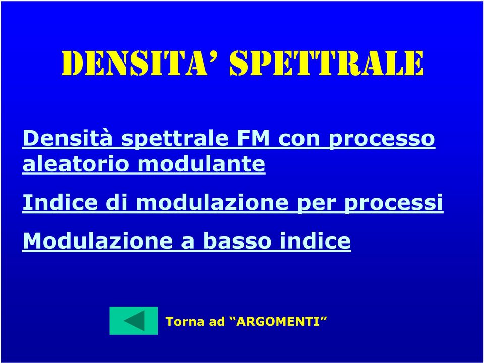 Indice di modulazione per processi