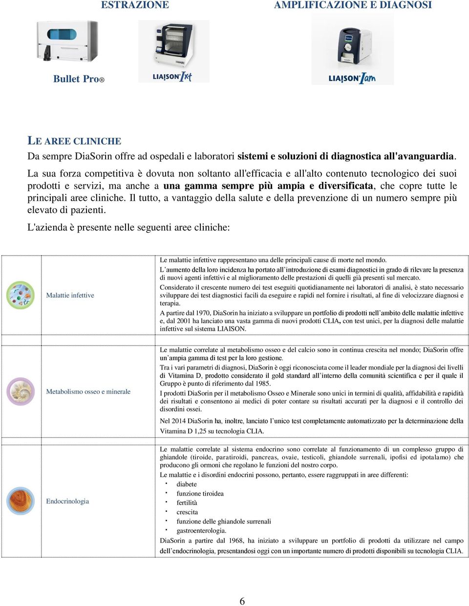 principali aree cliniche. Il tutto, a vantaggio della salute e della prevenzione di un numero sempre più elevato di pazienti.