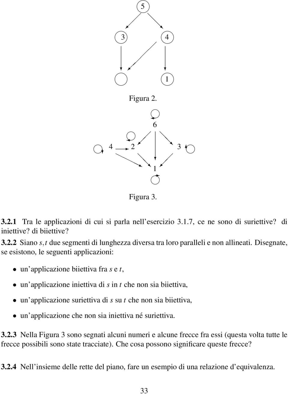 un applicazione che non ia inieiva né urieiva. 3.2.3 Nella Figura 3 ono egnai alcuni numeri e alcune frecce fra ei (quea vola ue le frecce poibili ono ae racciae).