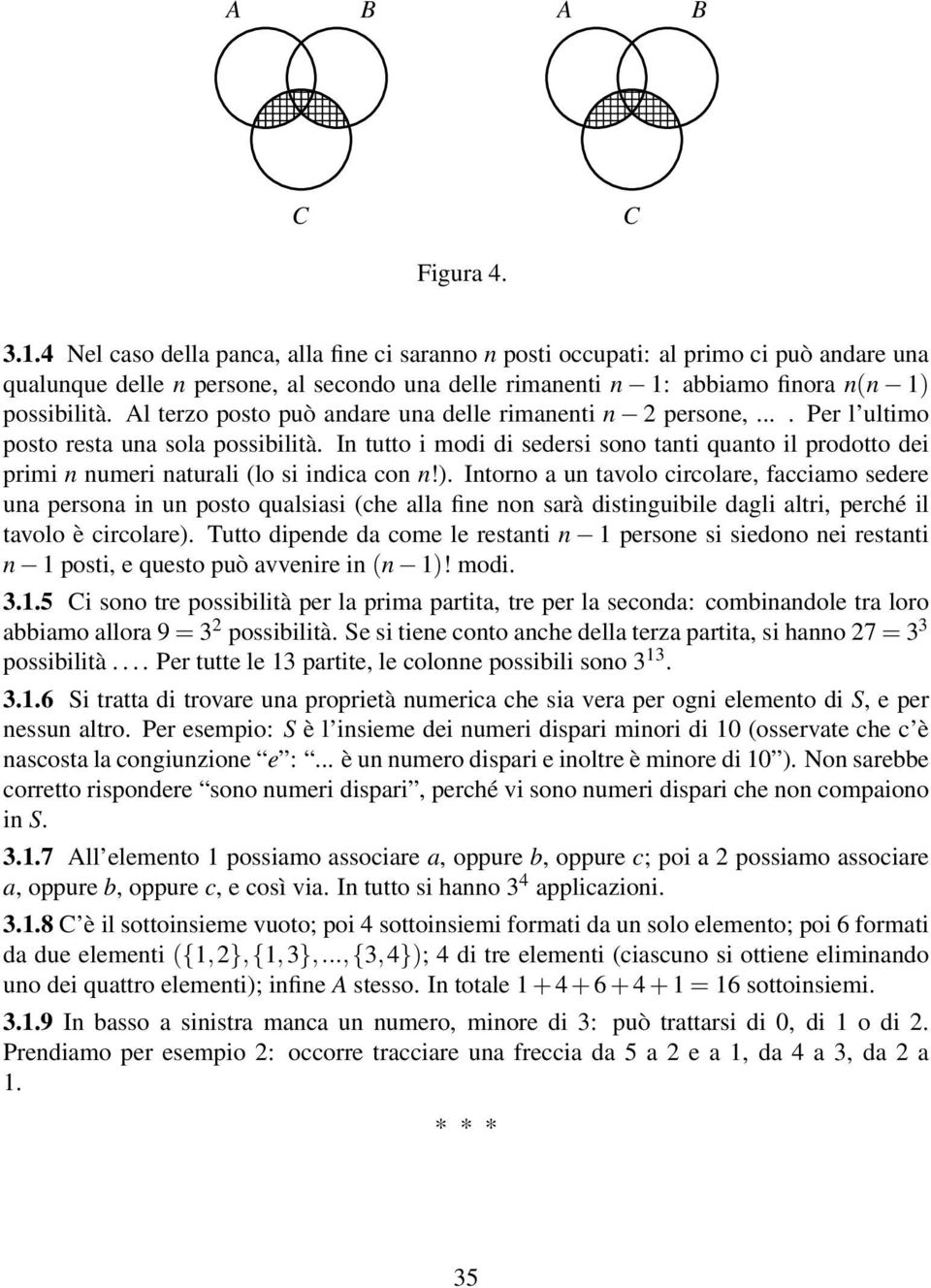 Al erzo poo può andare una delle rimaneni n 2 perone,.... Per l ulimo poo rea una ola poibilià. In uo i modi di ederi ono ani quano il prodoo dei primi n numeri naurali (lo i indica con n!).