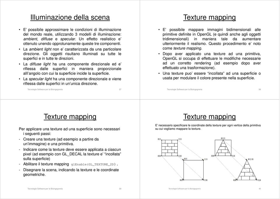 Gli oggetti risultano illuminati su tutte le superfici e in tutte le direzioni.