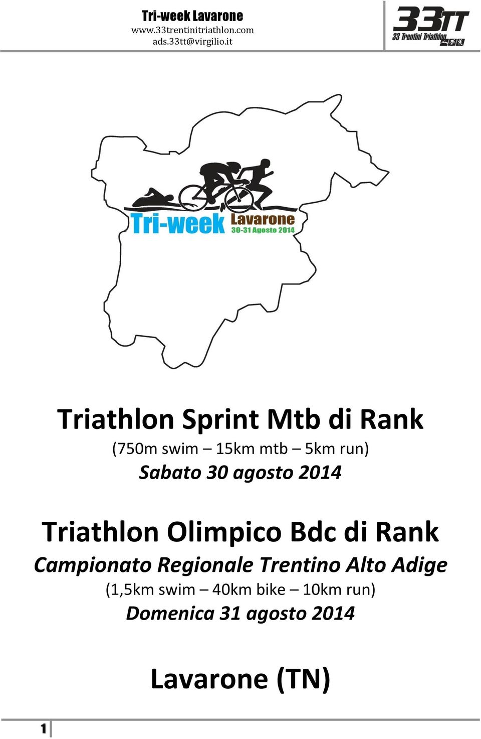 Rank Campionato Regionale Trentino Alto Adige (1,5km