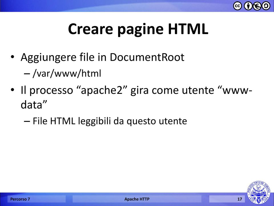 apache2 gira come utente wwwdata File HTML