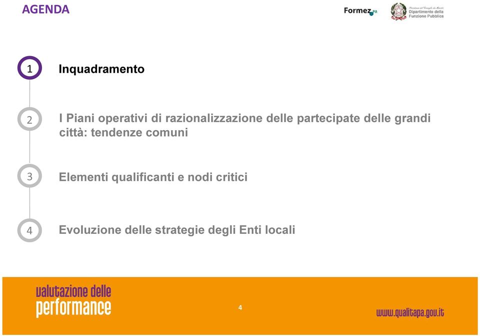 città: tendenze comuni 3 Elementi qualificanti e