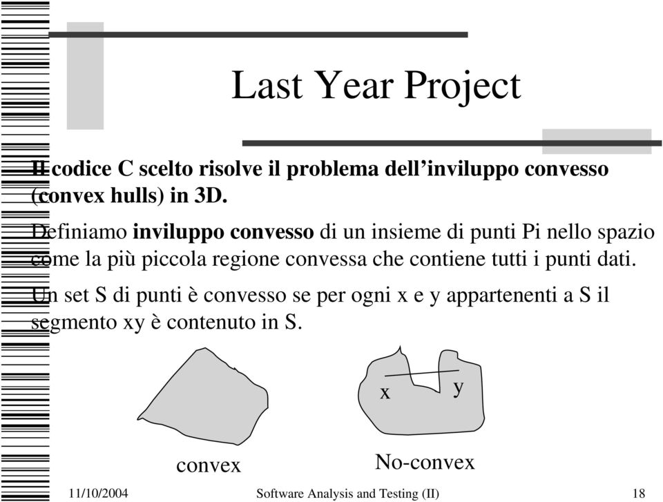 convessa che contiene tutti i punti dati.