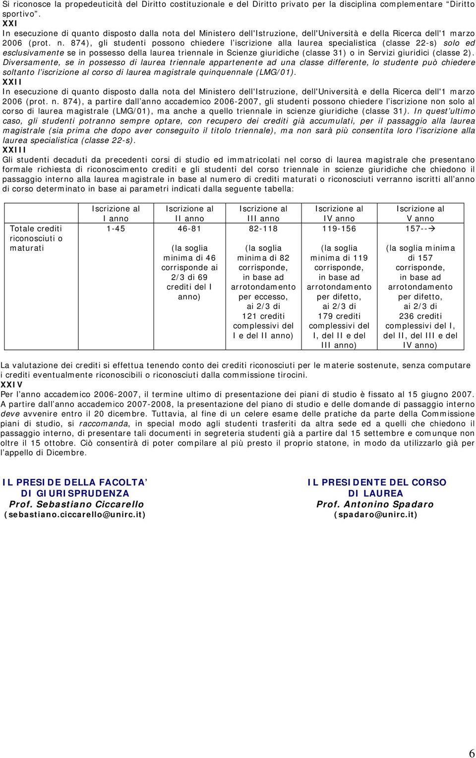 ta del Ministero dell'istruzione, dell'università e della Ricerca dell'1 marzo 2006 (prot. n.