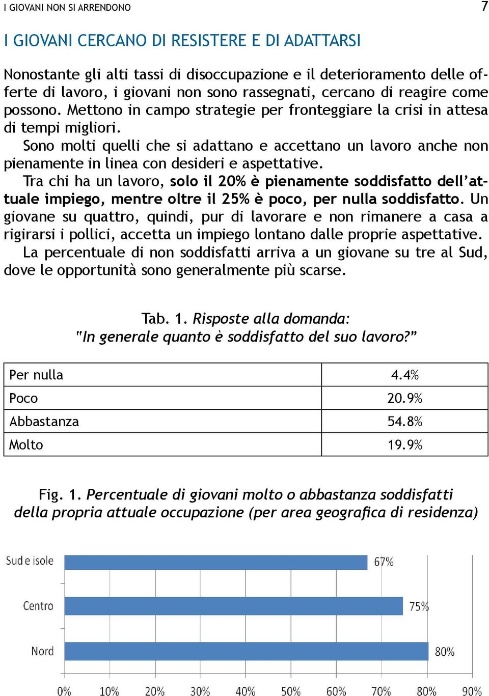 Sono molti quelli che si adattano e accettano un lavoro anche non pienamente in linea con desideri e aspettative.