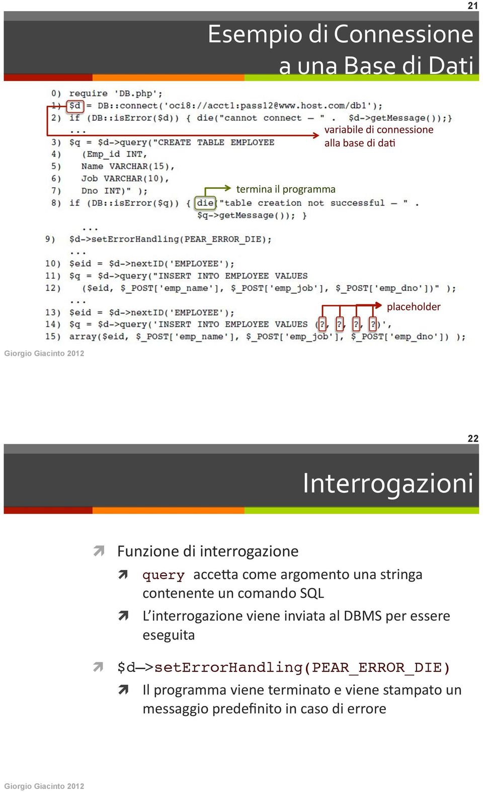 acce=a'come'argomento'una'stringa' contenente'un'comando'sql' L