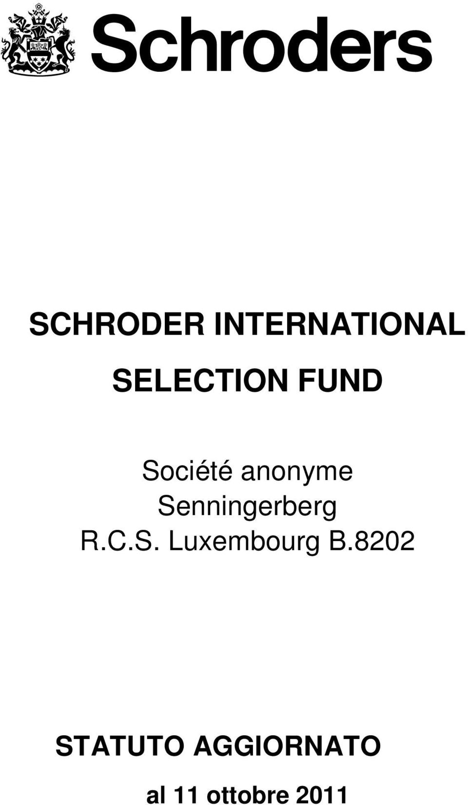 Senningerberg R.C.S. Luxembourg B.