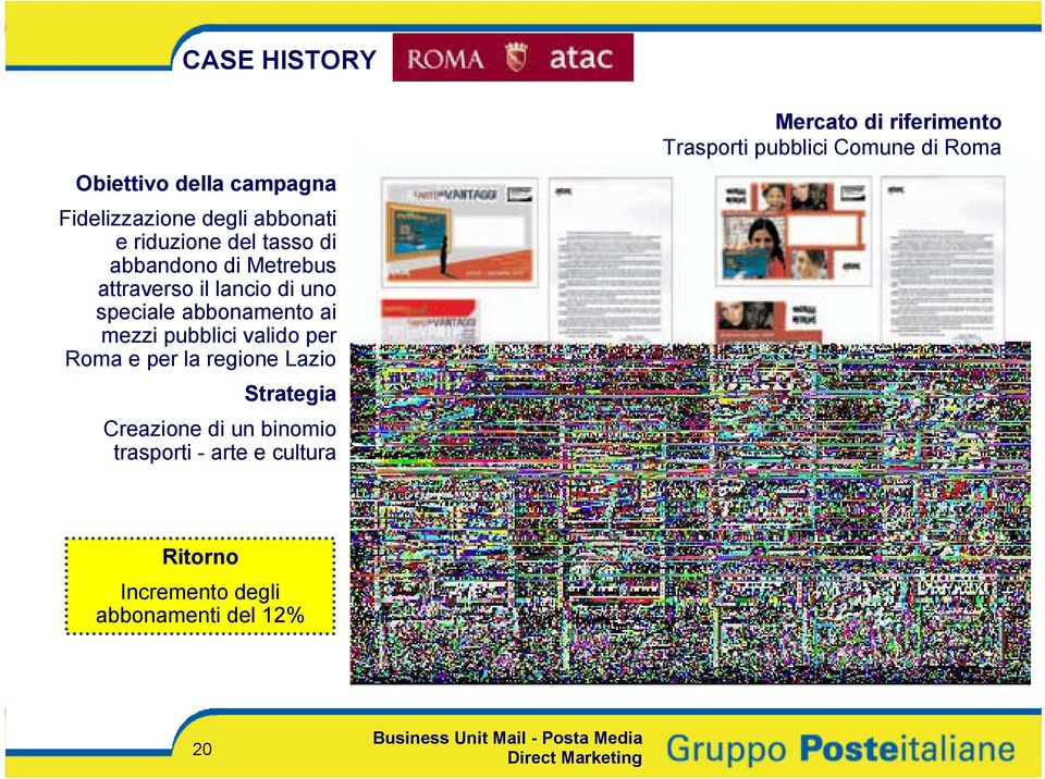 per Roma e per la regione Lazio Strategia Creazione di un binomio trasporti - arte e cultura