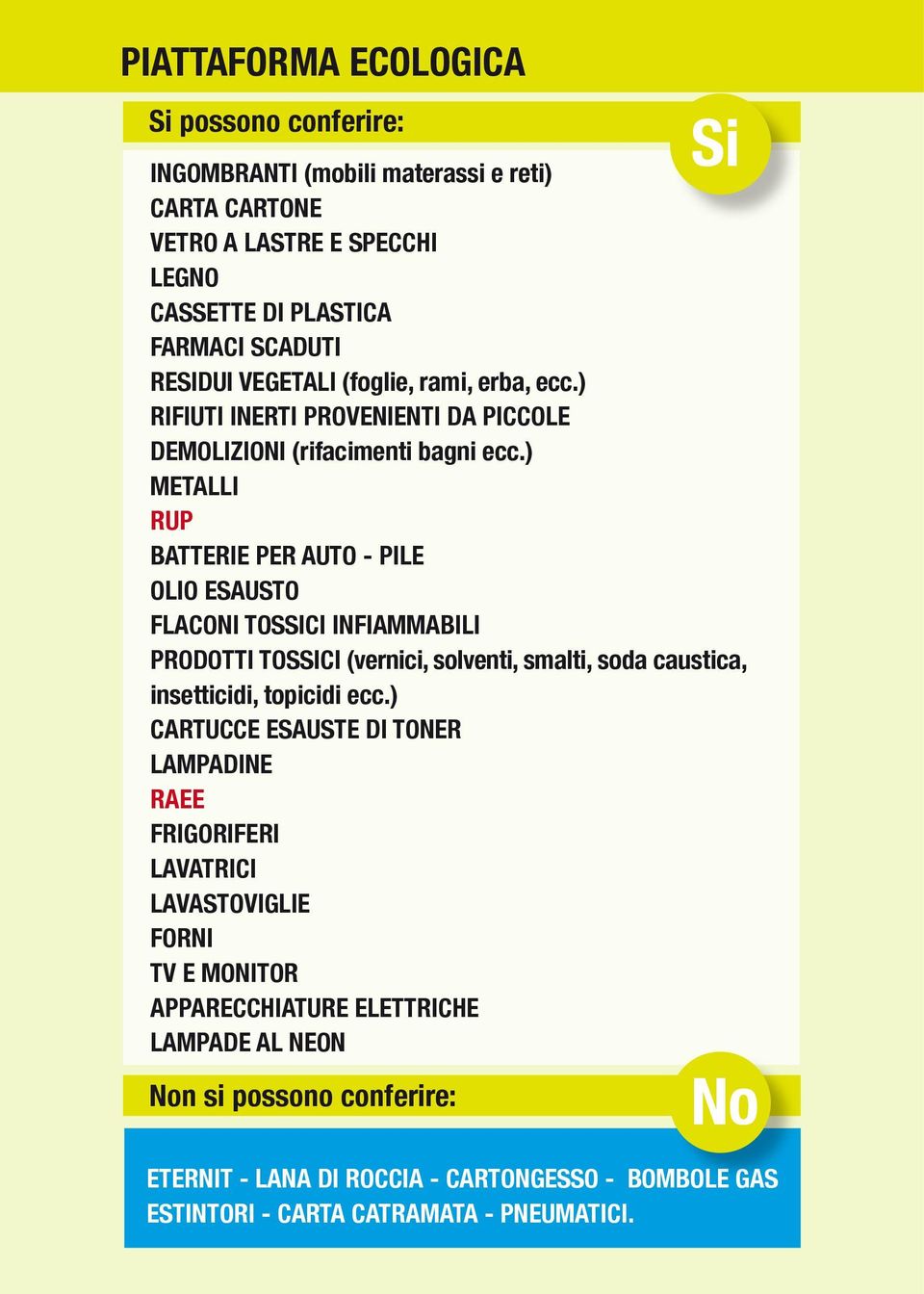 ) METALLI RUP BATTERIE PER AUTO - PILE OLIO ESAUSTO FLACONI TOSSICI INFIAMMABILI PRODOTTI TOSSICI (vernici, solventi, smalti, soda caustica, insetticidi, topicidi ecc.