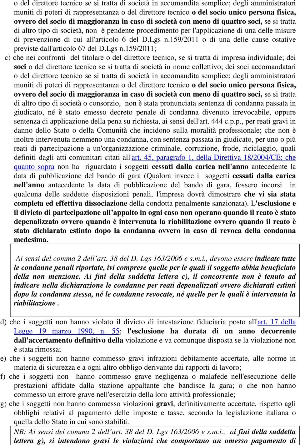 all'articolo 6 del D.Lgs n.