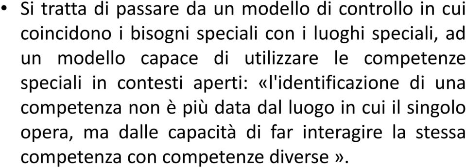 contesti aperti: «l'identificazione di una