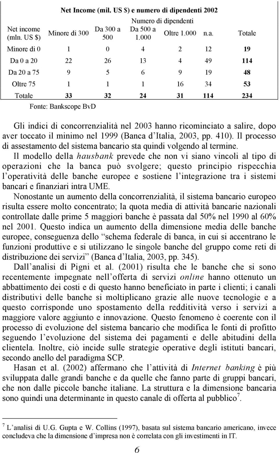 hanno ricominciato a salire, dopo aver toccato il minimo nel 1999 (Banca d Italia, 2003, pp. 410). Il processo di assestamento del sistema bancario sta quindi volgendo al termine.