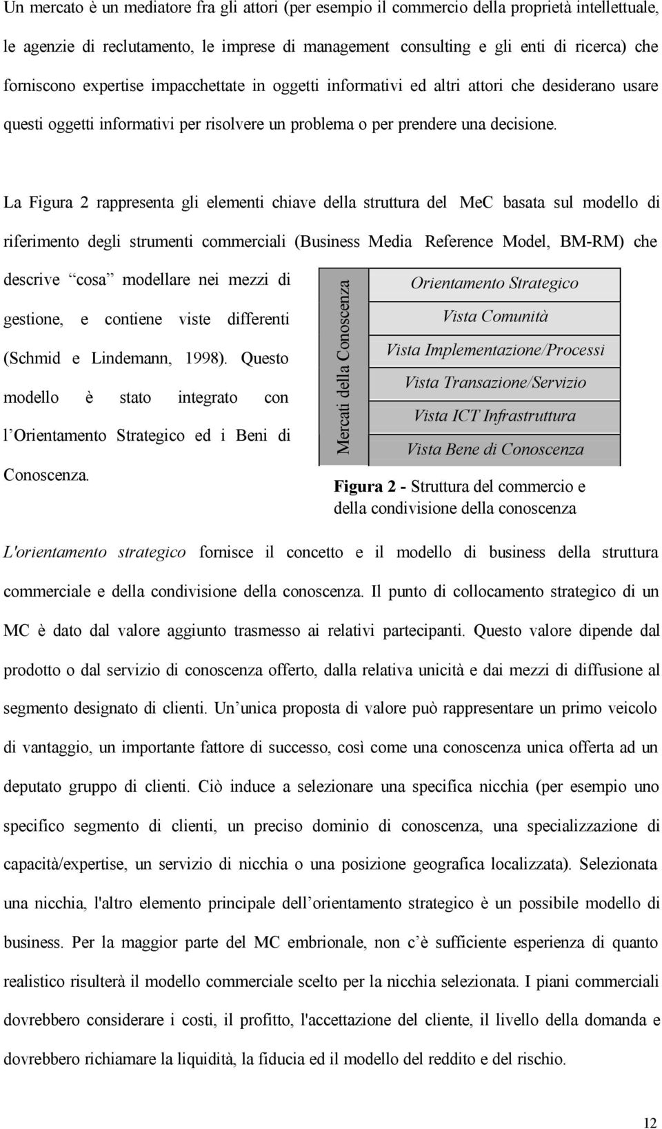 La Figura 2 rappresenta gli elementi chiave della struttura del MeC basata sul modello di riferimento degli strumenti commerciali (Business Media Reference Model, BM-RM) che descrive cosa modellare