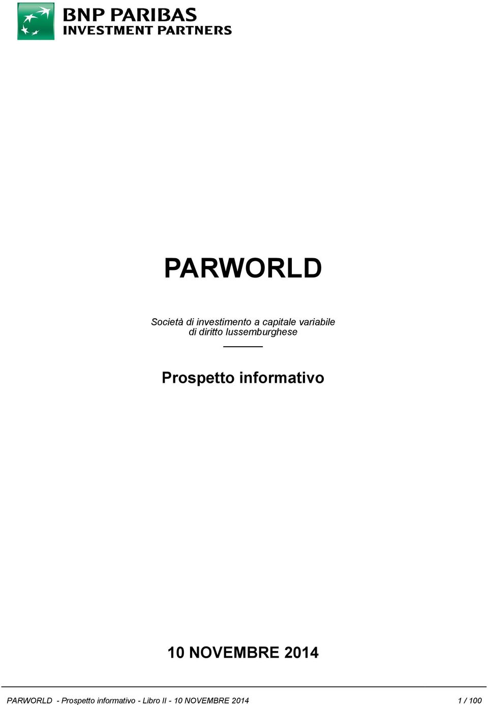 informativo 10 NOVEMBRE 2014 PARWORLD -