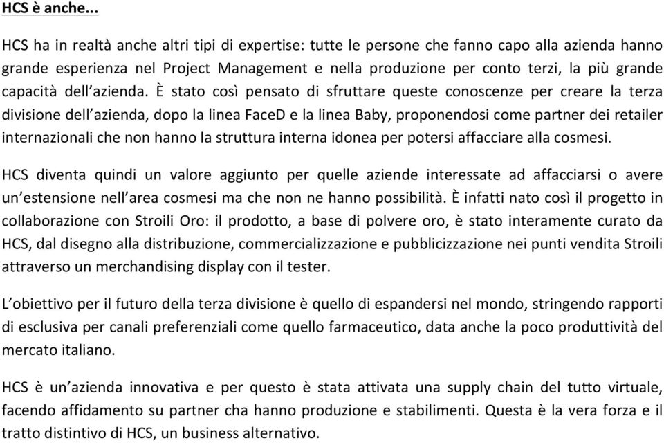 capacità dell azienda.