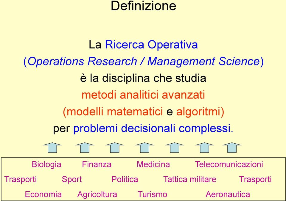 per problemi decisionali complessi.