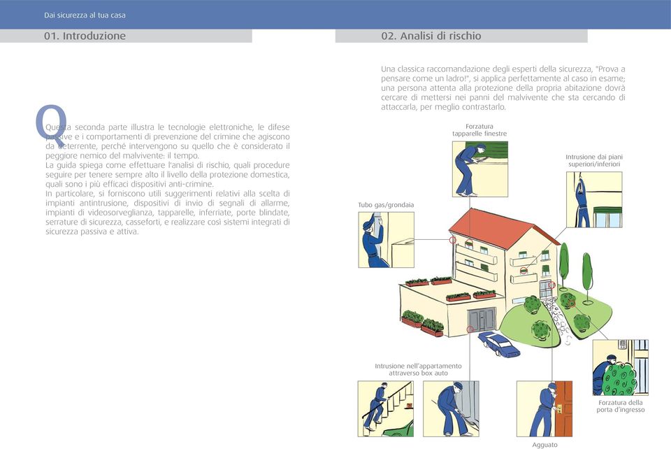 propria abitazione dovrà cercare di mettersi nei panni del malvivente che sta cercando di attaccarla, per meglio contrastarlo.