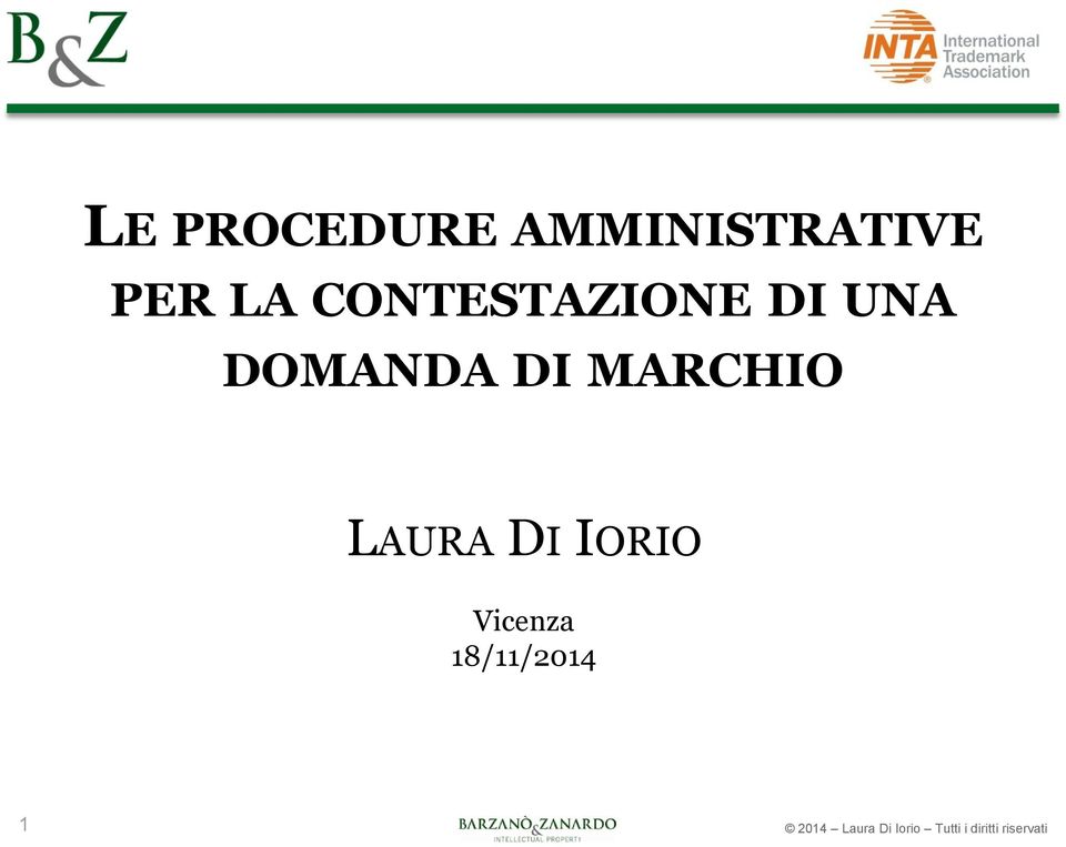 DOMANDA DI MARCHIO LAURA DI