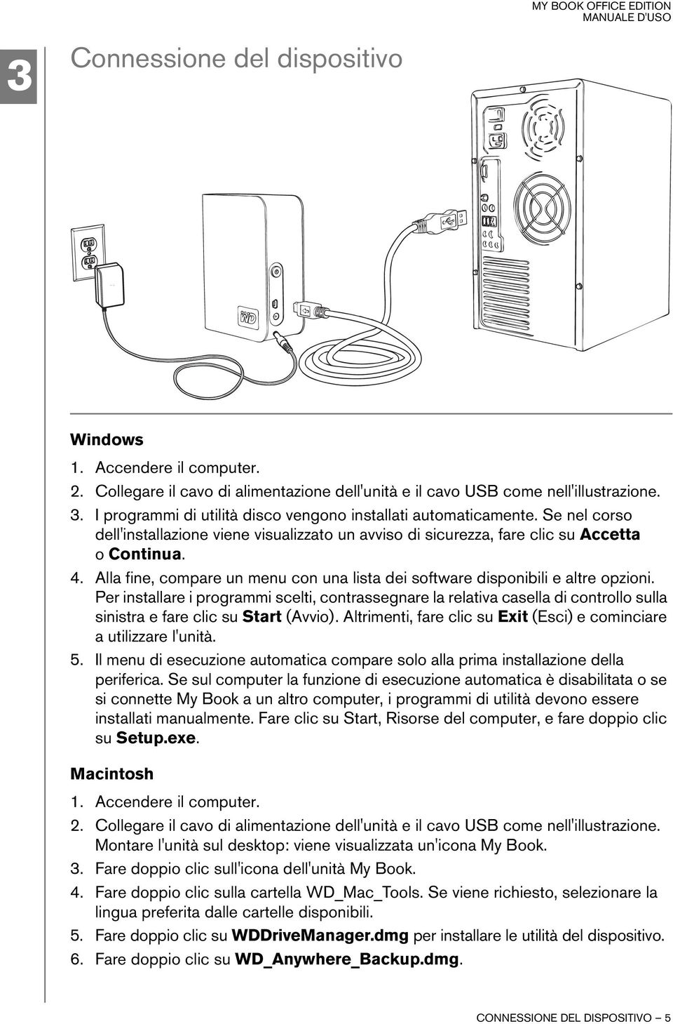 Alla fine, compare un menu con una lista dei software disponibili e altre opzioni.