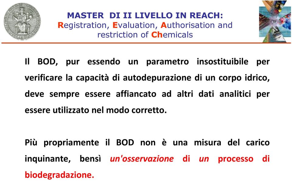 analitici per essere utilizzato nel modo corretto.