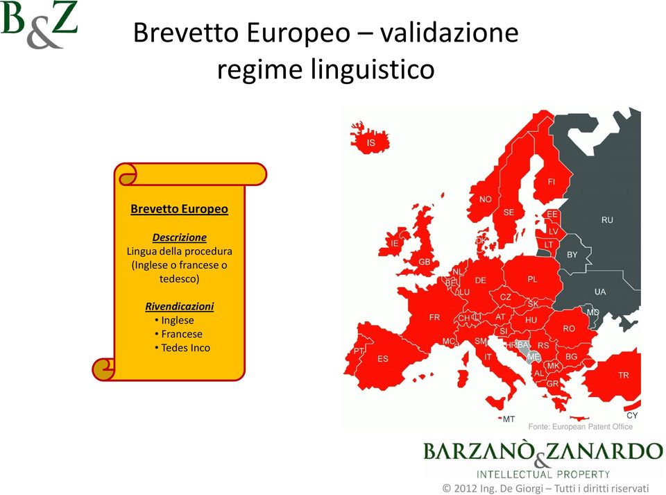 Lingua della procedura (Inglese o francese