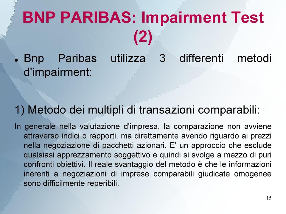 negoziazione di pacchetti azionari.