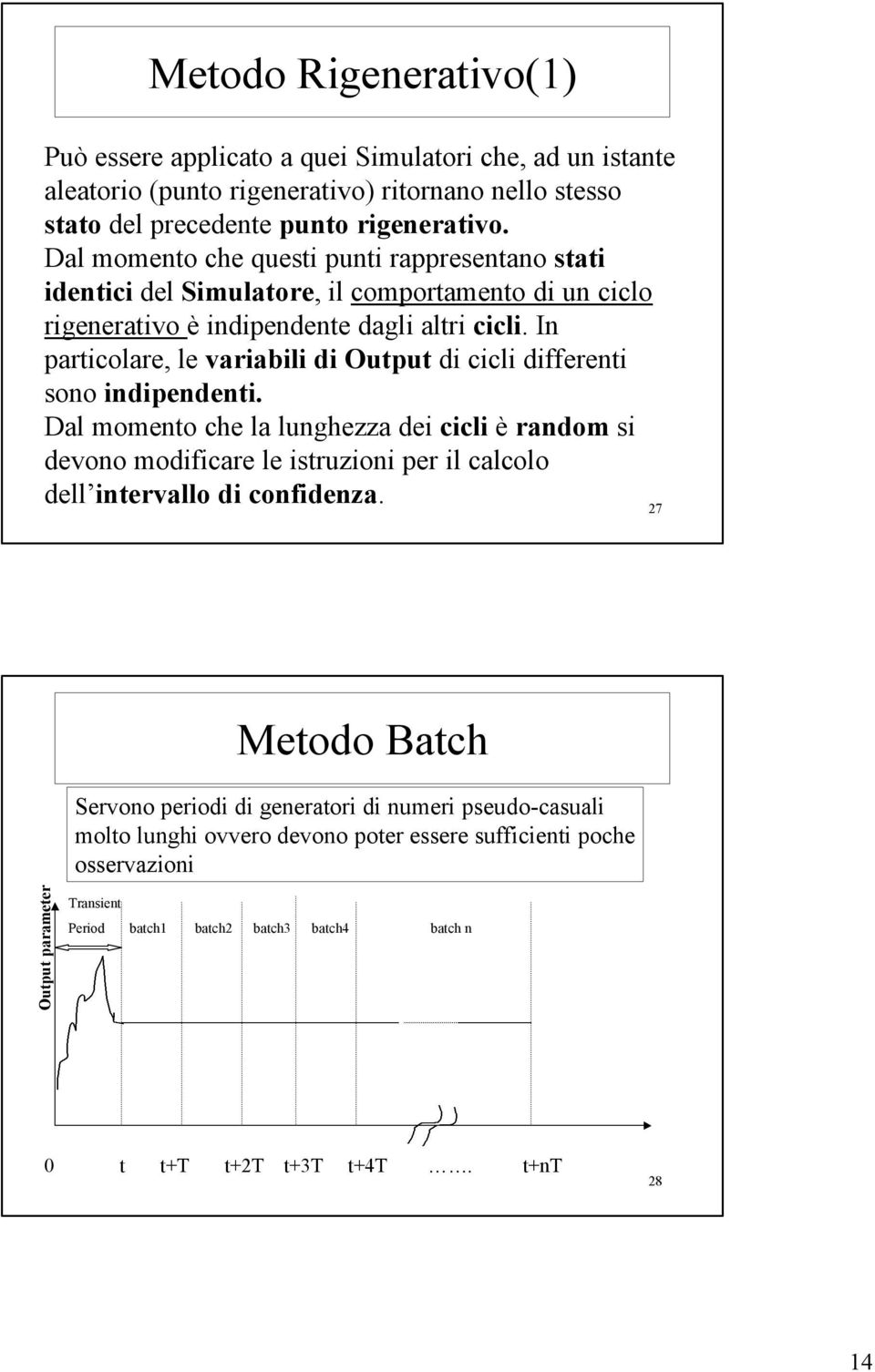 I particolare, le variabili di Output di cicli differeti soo idipedeti.