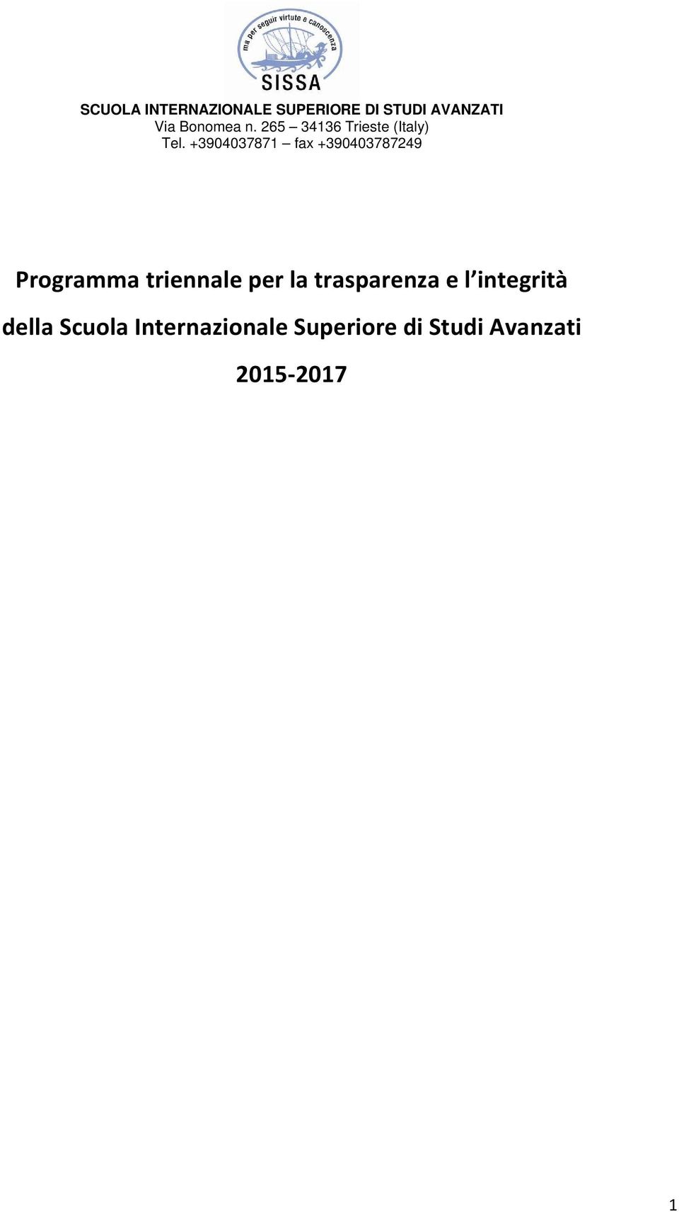 della Scuola Internazionale